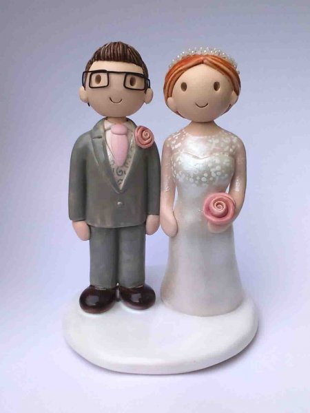 Pink And Grey Cake Topper